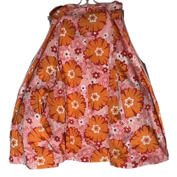 Anne Klein Reversible Hooded Raincoat Floral Multicolor/ Pastel Pink Vintage M - Picture 9 of 16